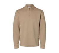 SELECTED MEN - SLHEMANUEL SOFT POLO ZIP SWEAT NOOS pure cashmere - Gr. - XL