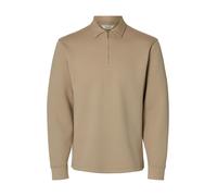 SELECTED MEN - SLHEMANUEL SOFT POLO ZIP SWEAT NOOS pure cashmere - Gr. - S