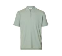 SELECTED MEN - SLHFAVE STRUCTURE SS POLO NOOS aqua gray - Gr. - XL