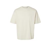SELECTED MEN - SLHLOOSEOSCAR SS O-NECK TEE NOOS oatmeal - Gr. - L
