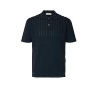 SELECTED MEN - SLHMATTIS SS KNIT NEW CABLE POLO Sky Captain - Gr. - S