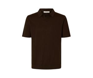 SELECTED MEN - SLHMATTIS SS LINEN BLEND OPEN POLO NOOS - Gr. - XL