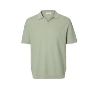 SELECTED MEN - SLHMATTIS SS LINEN BLEND STRUC POLO NOOS Aqua Gray - Gr. - XXL