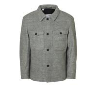 SELECTED MEN - SLHMITCH WOOL BLEND SHACKET NOOS grey melange - Gr. - S