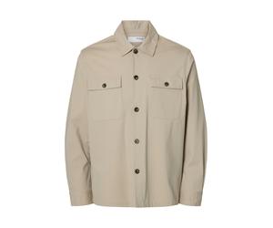 SELECTED MEN - SLHREG LORENT BI-STRETCH OVERSHIRT NOOS Pure Cashmere - Gr. - M