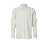 SELECTED MEN - SLHREGFREDDIE MIX SEERSUCKER LS SHIRT Egret - Gr. - S