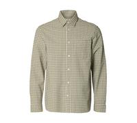 SELECTED MEN - SLHREGFREDDIE MIX SEERSUCKER LS SHIRT Oatmeal - Gr. - S