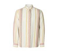 SELECTED MEN - SLHREGKYLIAN LINEN LS SHIRT White - Gr. - M