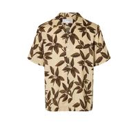 Selected Kurzarm-Hemd mit Leinen-Anteil Herren Regular Fit Lyocell sand, L