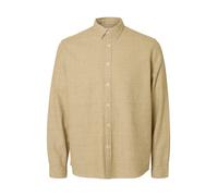 SELECTED MEN - SLHREGNOAH BRUSHED LS SHIRT oatmeal - Gr. - M