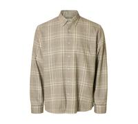 SELECTED MEN - SLHREGNOAH MIX BDWN LS SHIRT CAMP white asparagus - Gr. - L