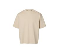 SELECTED MEN - SLHRELAXASPEN 2-PLY SS O-NECK NOOS oatmeal - Gr. - XL