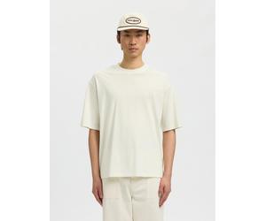selected men - SLHRELAXASPEN SS O-NECK TEE HOTEL AMOUR Egret - Gr. - M