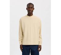 SELECTED MEN - SLHRELAXPOUL LS MOCK NECK TEE angora - Gr. - XL