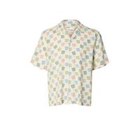 selected men - SLHRLXHOTEL AMOUR STAMPS AOP SS SHIRT Egret - Gr. - XL