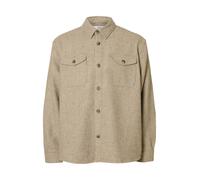 SELECTED MEN - SLHRLXPABLO WOOL BLEND OVERSHIRT oatmeal - Gr. - XL
