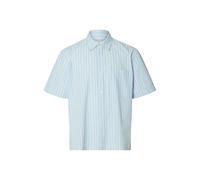 SELECTED MEN - SLHRLXSTUART SEERSUCKER SS SHIRT Cashmere Blue - Gr. - XL