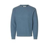 SELECTED MEN - SLHROSS LS KNIT STRUCTURE CREW NECK NOOS blue mirage - Gr. - M
