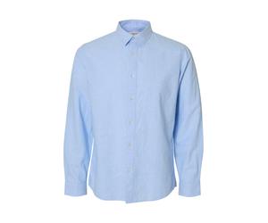SELECTED MEN - SLHSLIM-SUN SHIRT LS NOOS cashmere blue - Gr. - XXL