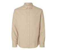 SELECTED HOMME Slim Fit Freizeithemd aus reiner Baumwolle Modell 'SLIMOWEN' in Beige Melange, Größe XXL