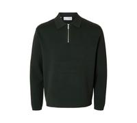 SELECTED HOMME Relaxed Fit Strickpullover aus Viskose-Mix Modell 'TELLER' in Dunkelgruen, Größe L