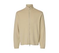Selected Homme SLHTELLER FN RELAXED ZIP CARDIGAN XL 16099572 Oatmeal (901847) Grau XL