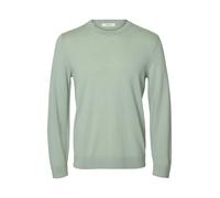 SELECTED MEN - SLHTRAY LS KNIT MERINO CREW NECK NOOS aqua gray - Gr. - L