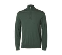 SELECTED MEN - SLHTRAY LS KNIT MERINO HALF ZIP NOOS deep forest - Gr. - L