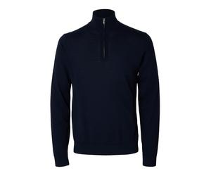 SELECTED MEN - SLHTRAY LS KNIT MERINO HALF ZIP NOOS navy blazer - Gr. - L