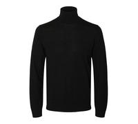 Selected Rollkragenpullover aus Merinowolle Herren schwarz, XL