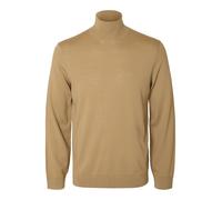 SELECTED MEN - SLHTRAY LS KNIT MERINO ROLL NECK NOOS kelp - Gr. - XL