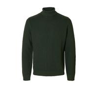 SELECTED MEN - SLHTREVOR LS KNIT STRUCTURE ROLL NECK deep forest - Gr. - S