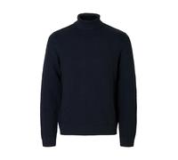 SELECTED MEN - SLHTREVOR LS KNIT STRUCTURE ROLL NECK sky captain - Gr. - XL