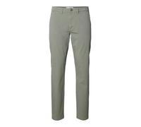 selected men - Slim Fit Flex Chino grau/grün - Gr. - 32