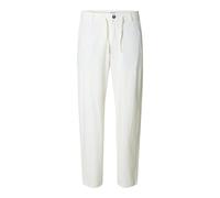 SELECTED HOMME Loose Fit Hose aus Baumwoll-Leinen-Mix Modell 'BRODY' in Offwhite, Größe XXL