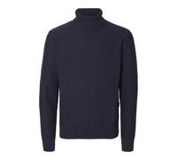 Rollkragenpullover SELECTED HOMME "SLHAXEL LS KNIT ROLL NECK NOOS" Gr. S, blau (sky captain) Herren Pullover (14784363-S) sky captain