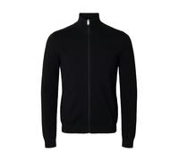 selected men - SLMBERG FULL ZIP CARDIGAN NOOS Black - Gr. - XXL