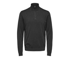 selected men - SLMBERG LS HALF ZIP NOOS Antracit - Gr. - L