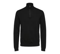 selected men - SLMBERG LS HALF ZIP NOOS Black - Gr. - XXL