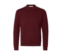 selected men - SLMBERG LS KNIT POLO NOOS Tawny Port - Gr. - M