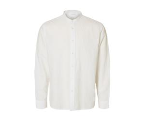 SELECTED MEN - SLMCLAY REG LINENBLEND LS SHIRT BAND NOS Bright White - Gr. - M