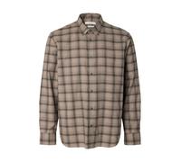 selected men - SLMCOLE-JAY REG MELANGE LS SHIRT NOOS Cornstalk - Gr. - S