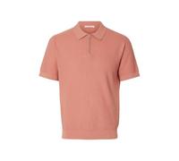 SELECTED MEN - SLMCRAN SS KNIT STRUCTURE ZIP POLO NOOS Rose Dawn - Gr. - M
