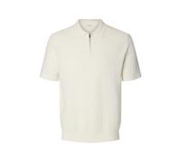 SELECTED MEN Slmcran Ss Knit Structure Zip Polo Noos