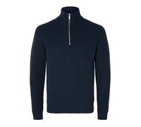 selected men - SLMDANE LS KNIT REG STRUC HALF ZIP NOOS Sky Captain - Gr. - XXL