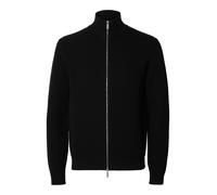 SELECTED MEN - SLMDANE LS KNIT STRUCTURE FULL ZIP NOOS Black - Gr. - XL
