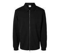 selected men - SLMEMANUEL SOFT FULL ZIP SWEAT NOOS Black - Gr. - L