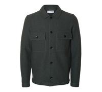 selected men - SLMNEALY LS KNIT REG WORKWEAR CARDI NOOS Deep Forest - Gr. - M