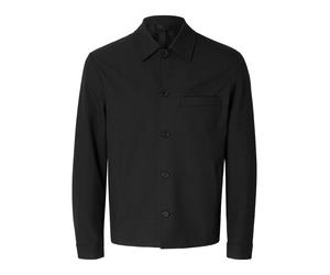 selected men - SLMREG-ROBERT OVERSHIRT NOOS Schwarz - Gr. - XXL