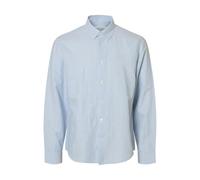 SELECTED MEN Slmregclaus Clay Linenblend Ls Sht Noos